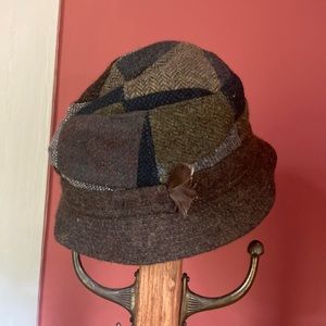 COPY - Irish donegal patchwork wool walking bucket hat